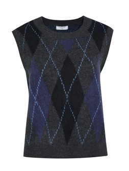 Matalan Blue Argyle Tank 20