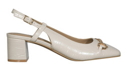 Matalan Cream Croc Sling Back Block Heel £20