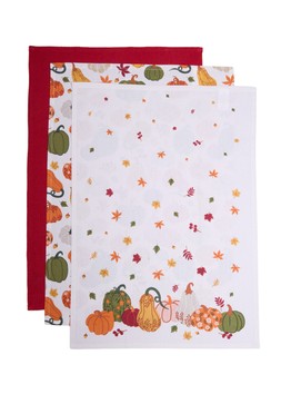 Matalan Pumpkin Tea Towels 3PK £5.50