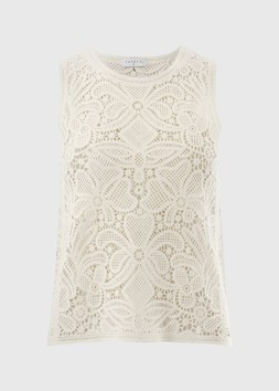 CROCHET VEST WHITE £18