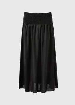 LINEN RICH MIDAXI SKIRT BLACK £16