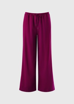 LINEN WIDE LEG MAGNTA £22