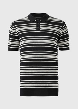 SS SMART BLACK STRIPE POLO £18