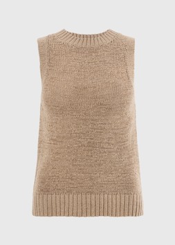 TAPE YARN VEST STONE £14