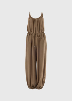 WOVEN CAMI JUMPSUIT BRONZE £24