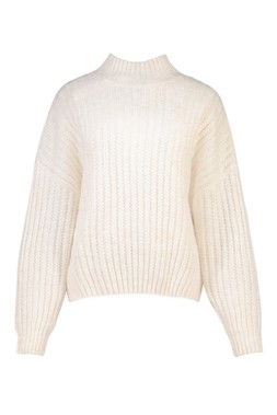 Cream Cocoon Turtle Neck Jumper