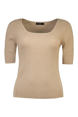 Neutral Square Neck Top