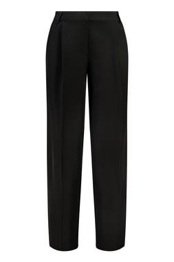Black Double Pleat Wide Leg Trouser