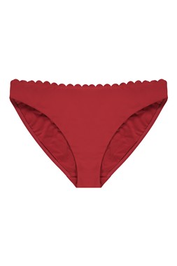 Red Scallop Bikini Pant