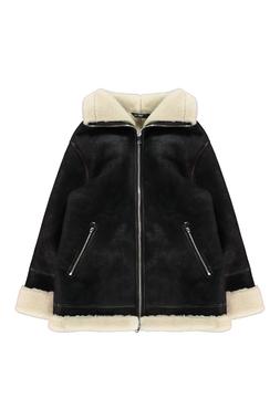 Black Glam Aviator Coat