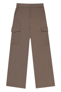 Mocha Pull On Wide Leg Trouser