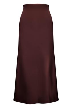 Burgandy Satin Slip Skirt