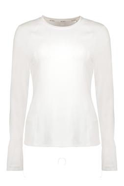 White Long Sleeve Fitted Tee