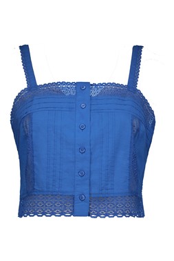 Blue Cobalt Lace Boho Cami
