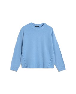 Blue Oversized Crew Neck Jumper