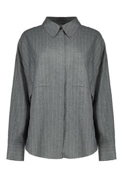 Grey Pinstripe Co Ord Shirt