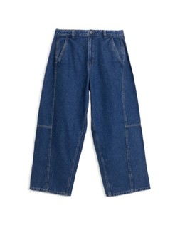 Blue Midwash Seamed Barrel Leg Jean