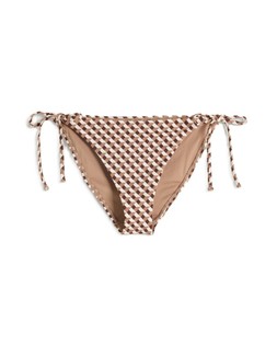 Brown Geo Print Triangle Bikini Pant