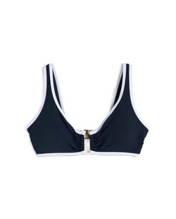 Navy Tipped Bikini Top