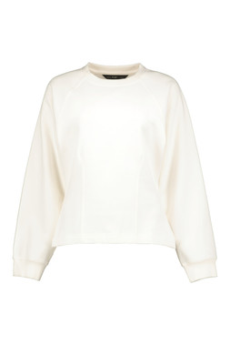 Cream Structured Waist Sweat