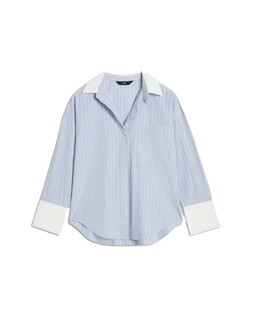 Blue Oversized Stripe Shirt