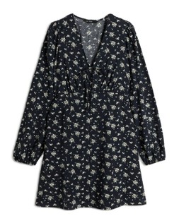 Black Floral Mini Dress