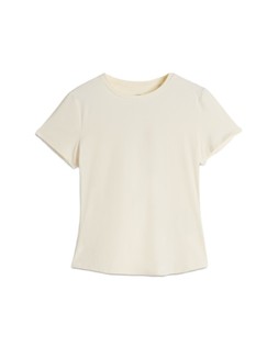 Cream Performance White Tee