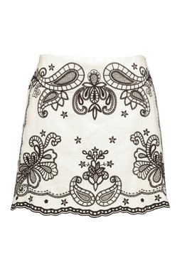 Red Port Ibiza Embroidered Shell Co Ord Skirt