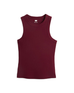 Burgundy Chloe Rib Racer Vest
