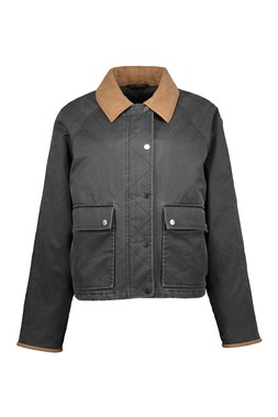Grey Short Wax Coat