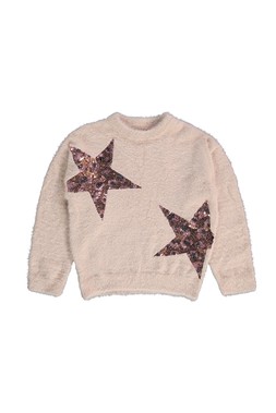Pink Animal Star Knitted Jumper
