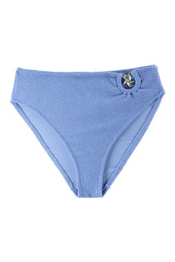 Blue Crinkle Bikini Pant