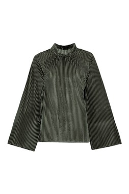 Green Velvet Rib Top