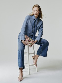 Dune London - Darling pink jacquard bag 159 GBP & Context heels 119 GBP www.dunelondon.com