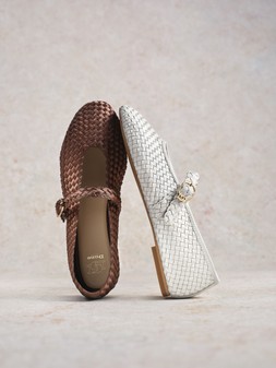 Dune London Headline 79 GBP chocolate satin & ecru leather www.dunelondon.com