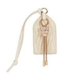 Dune London Jingled 49 GBP ecru leather luxury luggage tag www.dunelondon.com