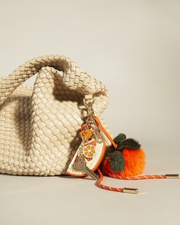 Dune London Juice & Juicy 49 GBP orange key charm www.dunelondon.com campaign shot
