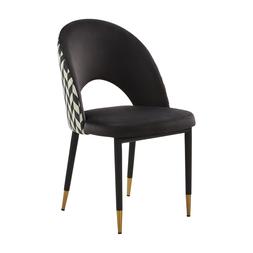 Dwell Comida Print Dining Chair in Black and Grey, available at DFS