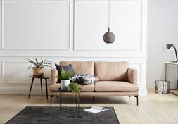DFS So Simple Tom three-seater sofa in Simply Leather Look in Natural