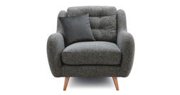 French Connection Camden Armchair in steel grey, available exclusively at DFS