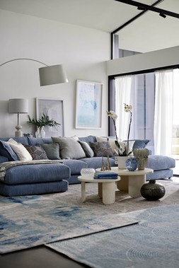 DFS Rest Large Double-Ended Chaise Sofa in Sky Rest Cord