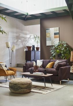 DFS Benji four-seater sofa in Chocolate Marley fabric