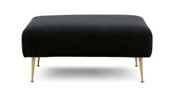 DFS Enchanted bench stool in black velvet