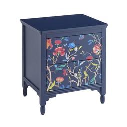 30926652 Joylene 2 Drawer Bedside Table Deep Navy £169