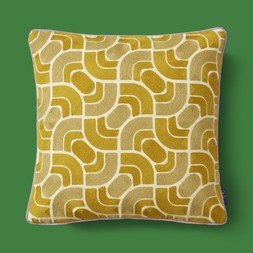 30932917 Sophie Robinson Wave Stitch Crewel 45x45 Cushion Chartruse £28