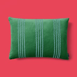 30933415 Sophie Robinson Ric Rac Stripe 60x40 Cushion Green £28