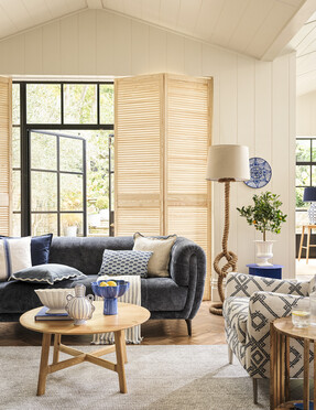 Furniture Village Sienna Sofa £995, Moderna Chair £895