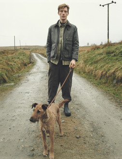 Barbour Re-Engineered Blackett Spey Wax Jacket RRP £289.00, Barbour Ross Printed Overshirt RRP £119.00, Barbour Ridge Ankle Welly RRP £79.95, Barbour Finwick Relaxed Fit Trousers RRP £89.95 Available at Barbour.com