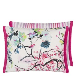 CHINOISERIE FLOWER PEONY OUTDOOR CUSHION