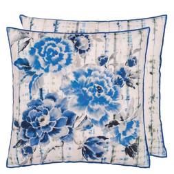 KYOTO FLOWER INDIGO COTTON CUSHION CCDG1392